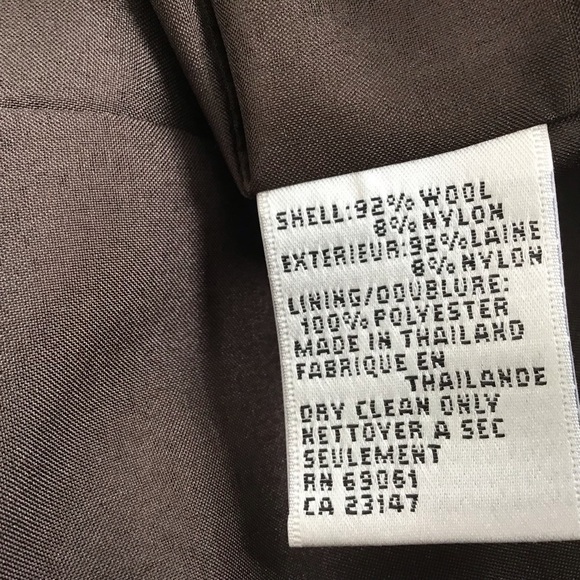 Talbots camel/black windowpane plaid double breasted lined wool blend blazer 10P - Picture 11 of 11